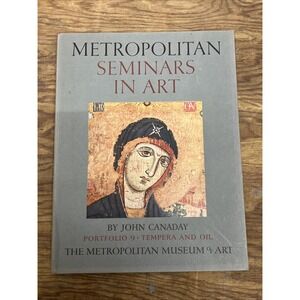 Metropolitan Seminars In Art John Canaday Portfolio 9 Tempera and Oil HB 1958